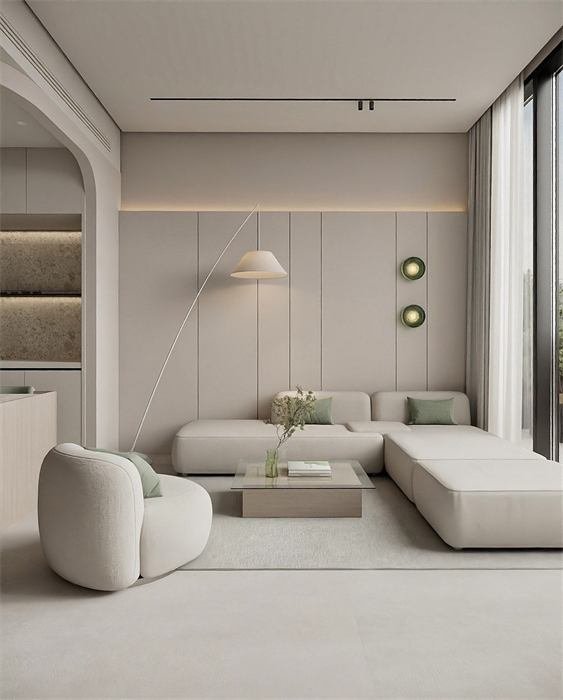 Sala e passagem em arco – projeto Downtown, Dubai