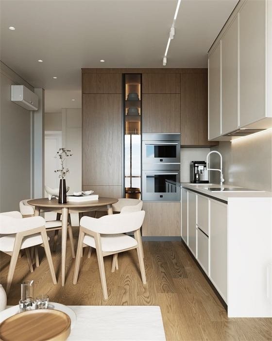 Vue d'ensemble de la cuisine – projet Levant, Sainte-Maxime